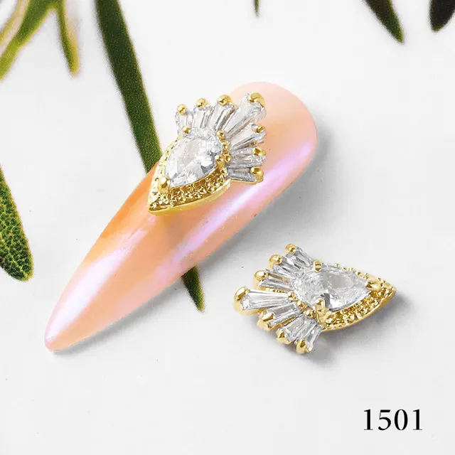 Nail Art Zircon Nail Pearl Rhinestone Jewelry Net Red Tassel Chain Diamond LZ Same Luxury Zircon 1501Style - Shop at LoveMi