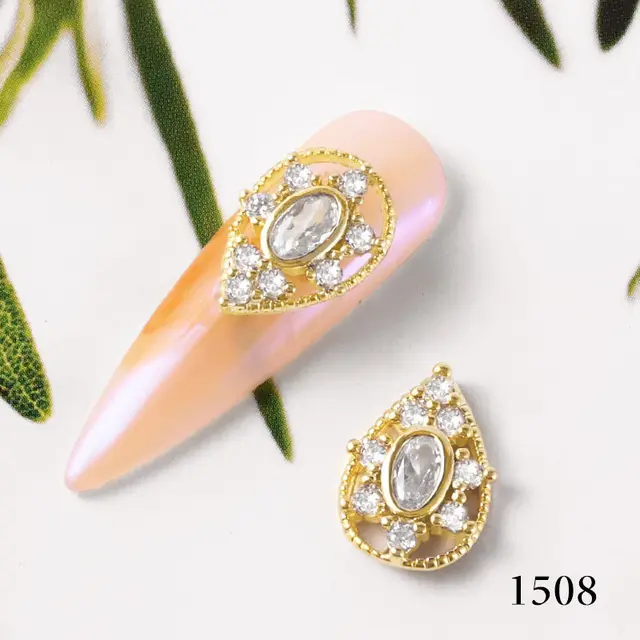 Nail Art Zircon Nail Pearl Rhinestone Jewelry Net Red Tassel Chain Diamond LZ Same Luxury Zircon 1508Style - Shop at LoveMi