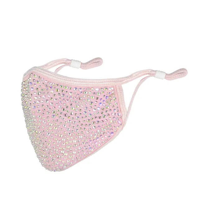 Drill Face Mask Dustproof Fashion Star Color Drill Personality Pink - Shop at LoveMi