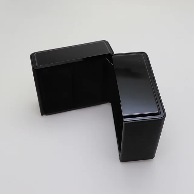 Leather Paint Ring Box Custom Creative Printed LOGO Text Black - Shop at LoveMi