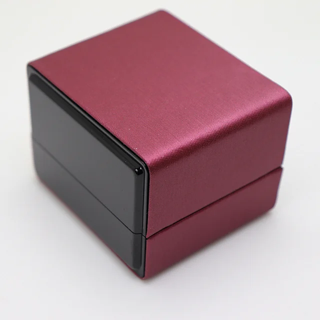 Leather Paint Ring Box Custom Creative Printed LOGO Text Red - Shop at LoveMi
