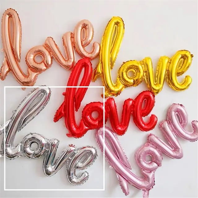 43 inch One piece Love Balloon Aluminum Film Letter Balloon Love - Shop at LoveMi