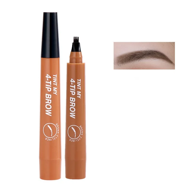 Semi permanent Waterproof And Sweat proof Ink Wild Eyebrow Pencil Eyebrow Cream Light Brown - Shop at LoveMi