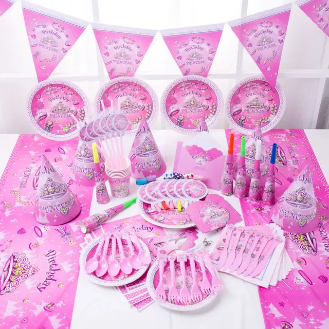 Birthday Party Supplies Birthday Disposable Tableware Dream Girl Theme Suit Prom Decoration Supplies Straws A Pack Of 6 - Shop at LoveMi