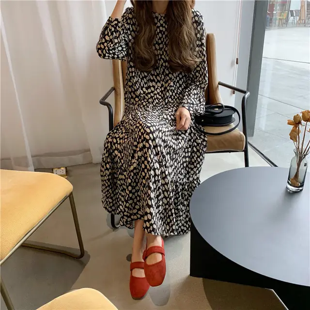 Stylish Women Long Sleeve Ruffles Dress ZANZEA Spring Colorful - Shop at LoveMi