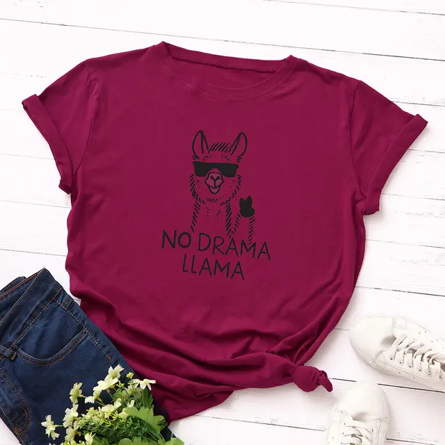 Women's Loose Round Neck Short Sleeve Cotton T shirt Wine Red - Shop at LoveMi
