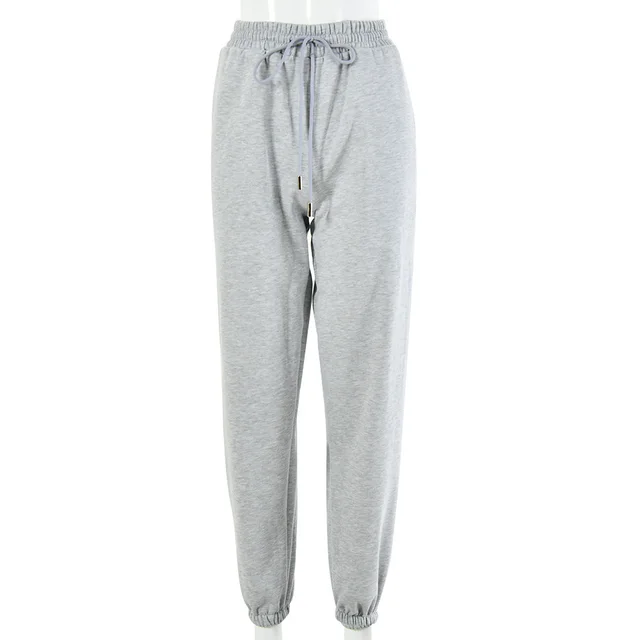 SIBYBO Black Cotton Thicken Cargo Pants Women Autumn High Waist Sweat Pants Streetwear Harajuku Baggy Trousers Pantalones Gray - Shop at LoveMi