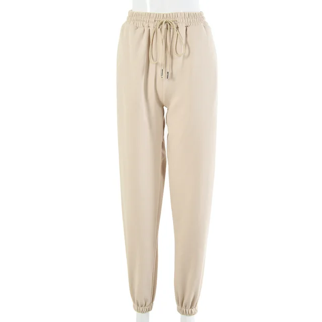 SIBYBO Black Cotton Thicken Cargo Pants Women Autumn High Waist Sweat Pants Streetwear Harajuku Baggy Trousers Pantalones Khaki - Shop at LoveMi