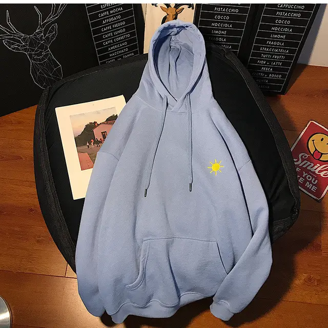 Hooded Casual Jacket Style Plus Size Couple Outfit Blue - Shop at LoveMi
