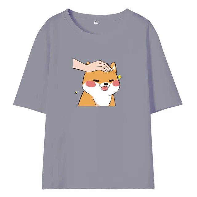 Trend Cartoon Short sleeved Women's Women's Ins Pure Cotton Women's Half sleeved T shirt Spring And Summer Korean Style Loose Slim Top Navy - Shop at LoveMi