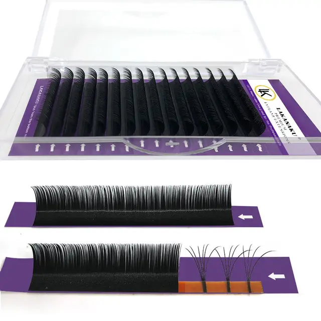 Mink Hair Single Matte Round Hair Grafted Eyelashes Manual Blooming Foreign Trade Curvature Does Not Recur 13Mm - Shop at LoveMi