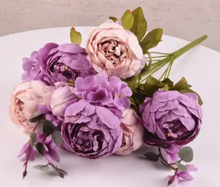 13 Core-spun Peony Decorative Flowers Artificial Flowers Artificial Flowers - Q