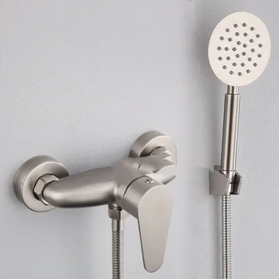Stainless Steel Shower Faucet, Exposed Installation, Concealed Installation, Hot And Cold Mixing V alve, Simple Shower Shower Down Set 1 - Shop at LoveMi
