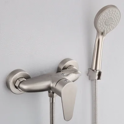 Stainless Steel Shower Faucet, Exposed Installation, Concealed Installation, Hot And Cold Mixing V alve, Simple Shower Shower Down Set 4 - Shop at LoveMi