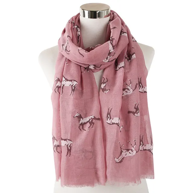 Warm Cotton Polyester Shawl Travel Sunscreen Long Towel Pink - Shop at LoveMi