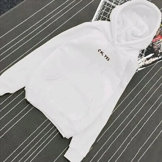 Women'S Loose Fleece Pullover Hoodie White - Shop at LoveMi