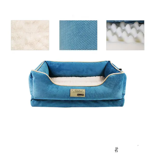 Kennel Four Seasons Universal Removable and Washable Medium and Large sized Dog Golden Retriever Dog Mat Dog Bed Pet Kennel Warm Winter Dog Supplie... Blue - Shop at LoveMi