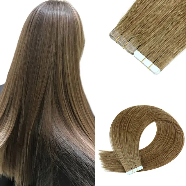 Double sided Adhesive Hair Extension Piece PU Hair Wig 16Inch - Shop at LoveMi