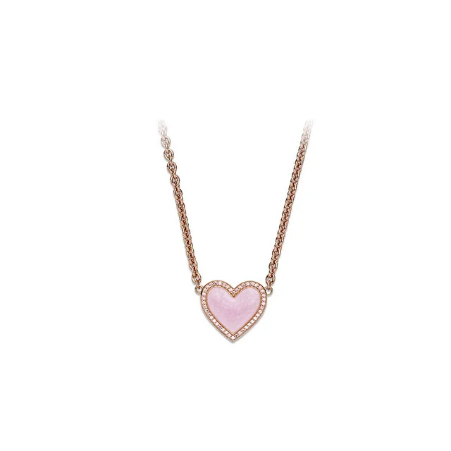 New Year of The New Year Series Pink Paisley Love Wishing Bone Clavicle Chain Family Tree Necklace Zm105 - Shop at LoveMi