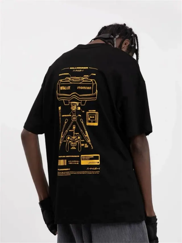 Short sleeved Men's And Women's Loose Tide Brand Five point Sleeve T shirt For Lovers Black - Shop at LoveMi