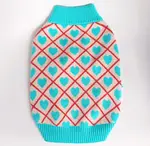 Blue Peach Heart Sweater