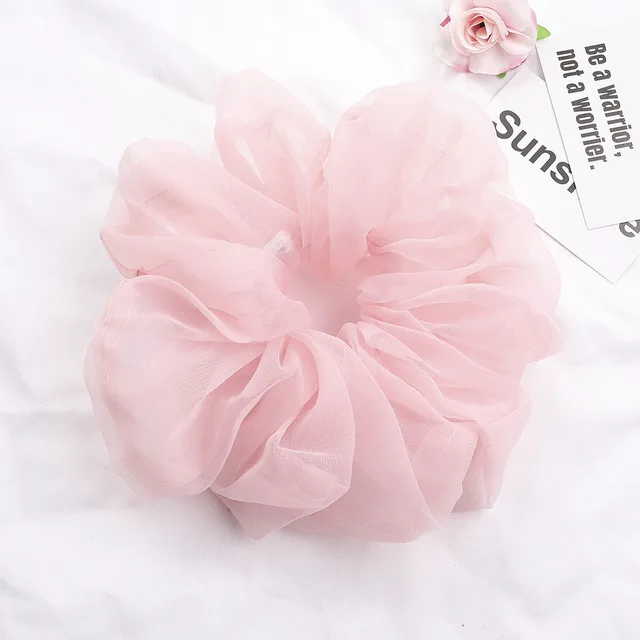 Hair Rope Ring Head Rope Flower Hair Ornament Headdress Light Pink - Shop at LoveMi