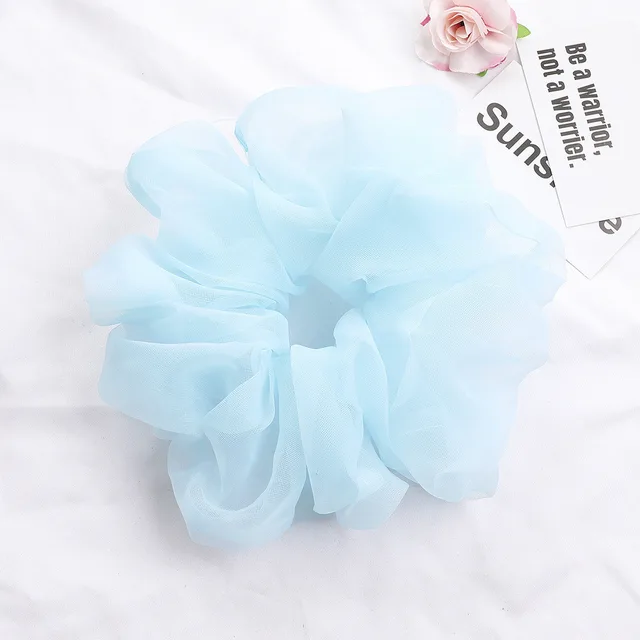 Hair Rope Ring Head Rope Flower Hair Ornament Headdress Sky Blue - Shop at LoveMi