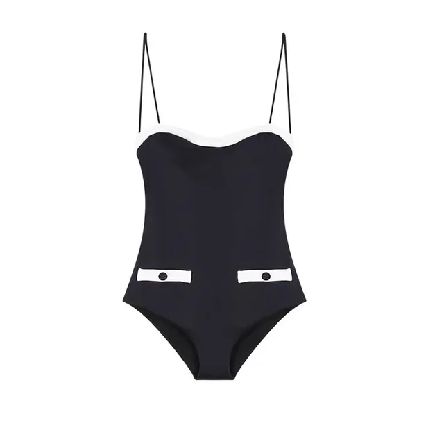 Swimsuit With One Piece Sling And Small Chest Black - Shop at LoveMi