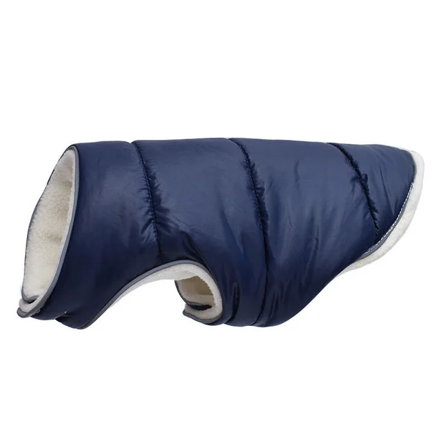 Golden Retriever Samoyed Reflective Cotton Vest Navy Blue - Shop at LoveMi