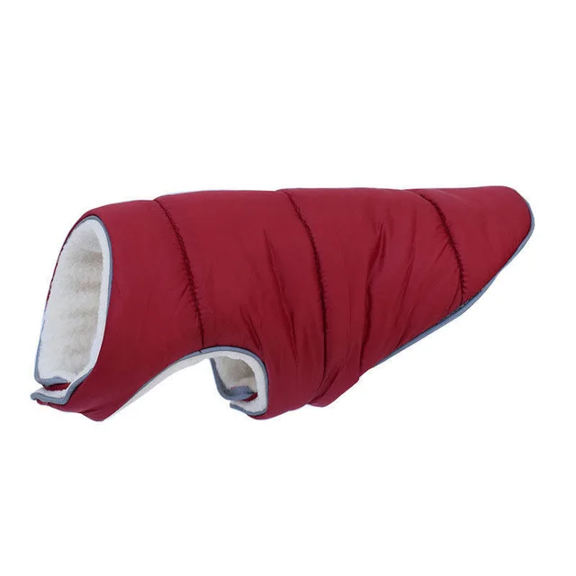 Golden Retriever Samoyed Reflective Cotton Vest Wine Red - Shop at LoveMi