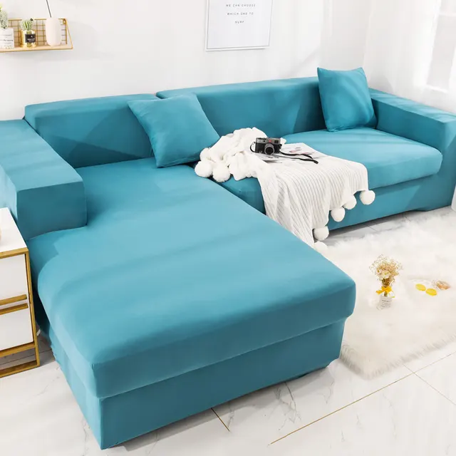 Elastic Sofa Cover Full Cover Universal Cover Universal Sofa Cushion Towel Blue - Shop at LoveMi