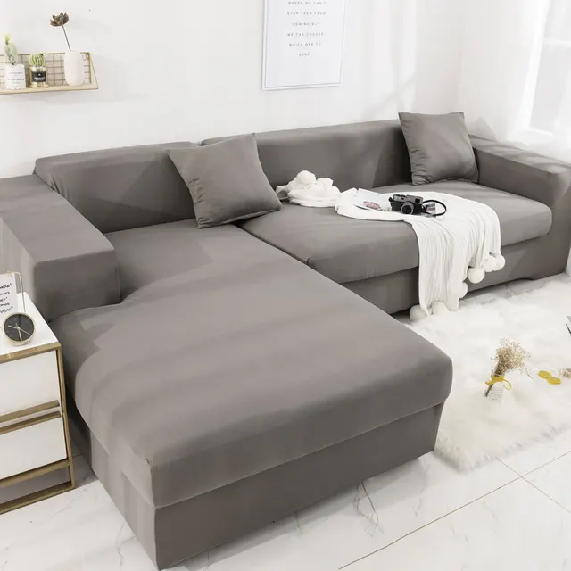Elastic Sofa Cover Full Cover Universal Cover Universal Sofa Cushion Towel Grey - Shop at LoveMi