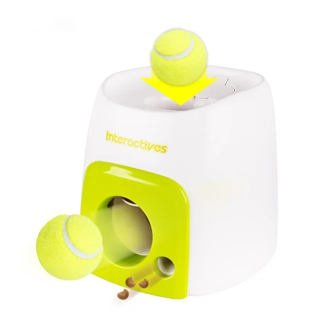 Pet Dog Baseball Food Reward Machine - Green