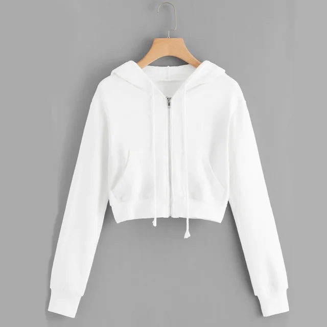 Zipper Sweater Women'S Hooded Design Sense Niche All Match Cardigan Top Loose Sports Jacket Hoodie White - Shop at LoveMi
