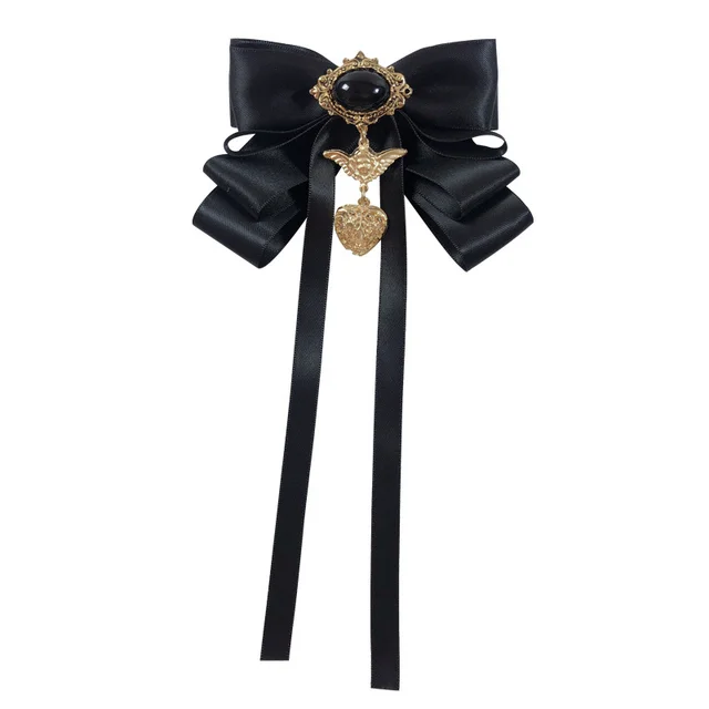Bow Tie Angel Brooch Jk Bow Tie Women Black Pin Style - Shop at LoveMi