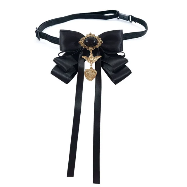 Bow Tie Angel Brooch Jk Bow Tie Women Black Strap Style - Shop at LoveMi
