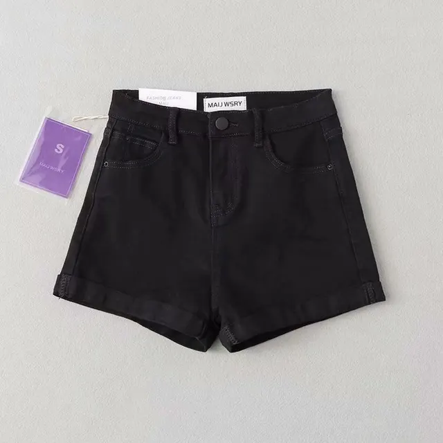 Butt Lift Stretch Denim Shorts Black - Shop at LoveMi