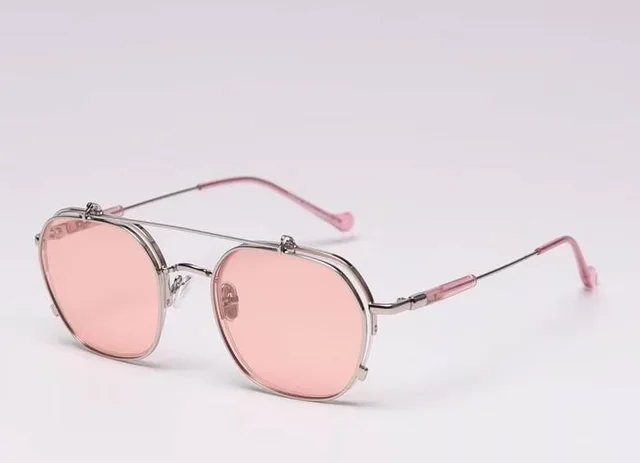 Retro Polarized Flip Fashionable Eye Protection Sunglasses Pink - Shop at LoveMi