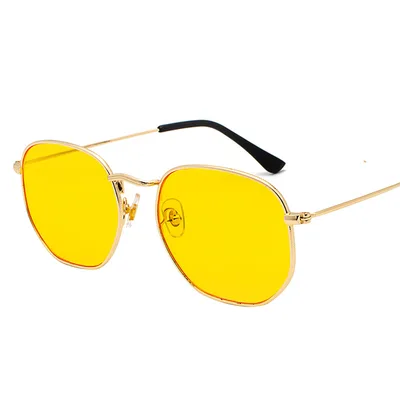 Harajuku Personality Irregular Sunglasses Fashion Metal Glasses Men'S Literary Style Sunglasses C12 - Shop at LoveMi