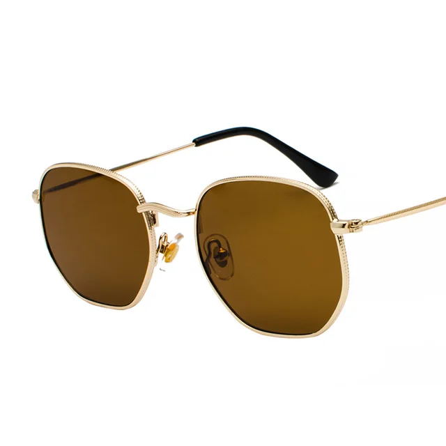 Harajuku Personality Irregular Sunglasses Fashion Metal Glasses Men'S Literary Style Sunglasses C5 - Shop at LoveMi