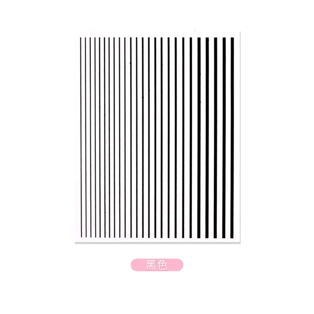 MEET ACROSS 12 Styles Charm 3D Colorful Nail Sticker Jewelry Design For Nails Sliders Black - Shop at LoveMi