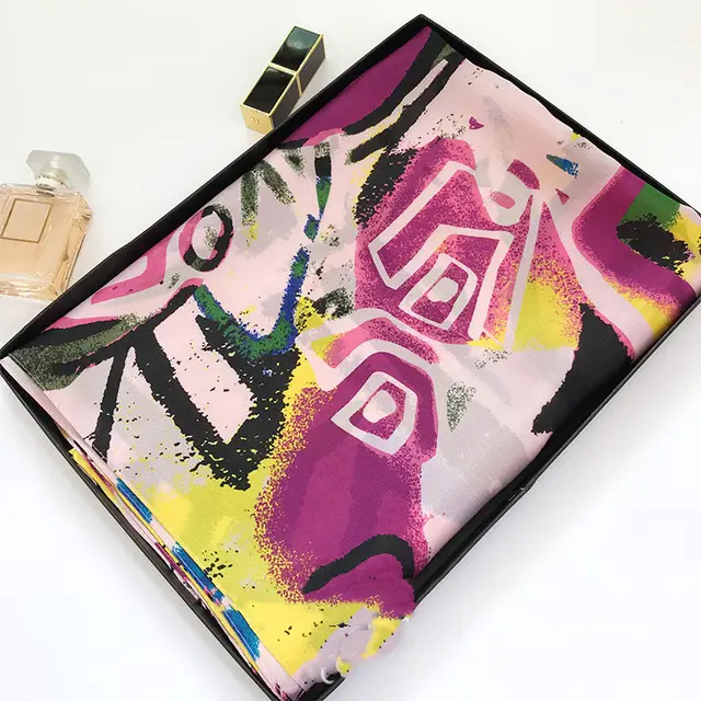 Hangzhou Silk New Style Silk Scarf Spring And Autumn Long Wild European And American Style Mulberry Silk Shawl Scarf Pink - Shop at LoveMi