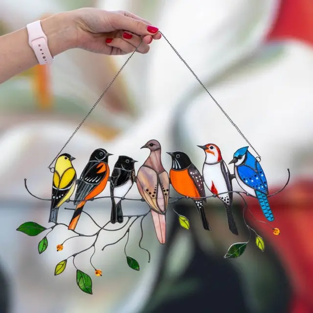 Independent Station Small Bird Painted Window Decoration Cowhide Bag - Shop at LoveMi