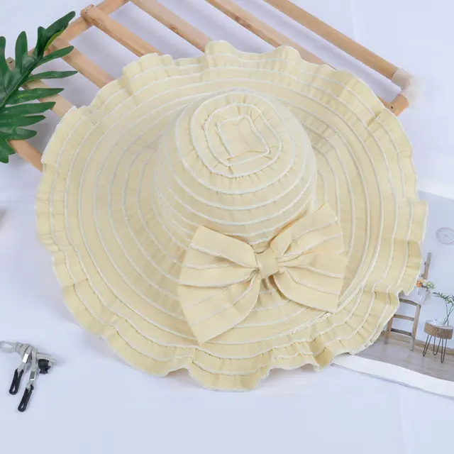 Sun Protection Foldable Beach Hat Beige - Shop at LoveMi