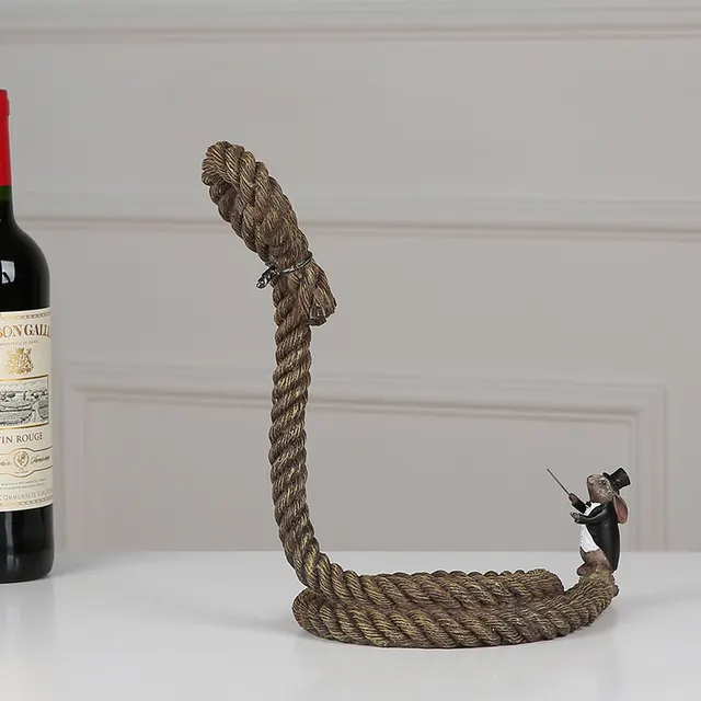Suspended Rope Wine Rack Decoration Wine Cabinet Decoration Decoration Resin Classic Style - Shop at LoveMi