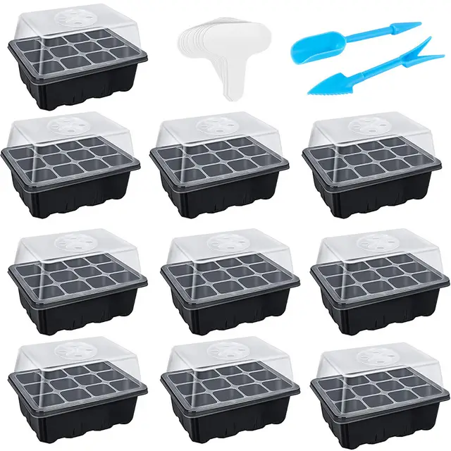 Plug Germination Box Planting And Cultivation Box 13Piece Black Seedling Box - Shop at LoveMi