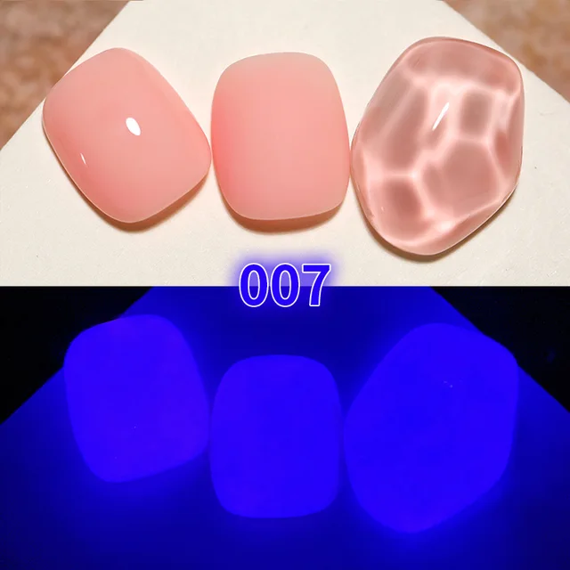 Luminous Glue Bungee Fluorescent Color Candy Color Nail Polish Glue Solid Color Glue Discoloration Default - Shop at LoveMi