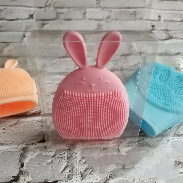 Factory Silicone Brush Cleansing Brush Rabbit Ears Facial Cleansing Brush Pink - Shop at LoveMi