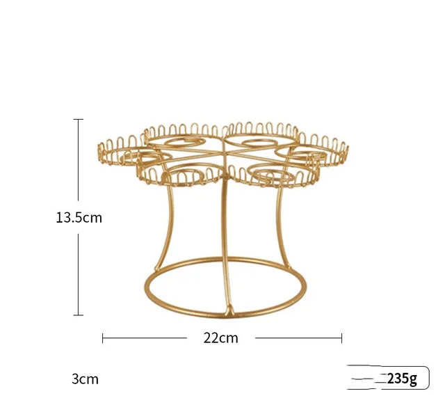 European Style Dessert Table Decoration Supermarket Window Display Rack Crispy Cone Ice Cream Shelf Round Cake Tube Bracket Gold - Shop at LoveMi