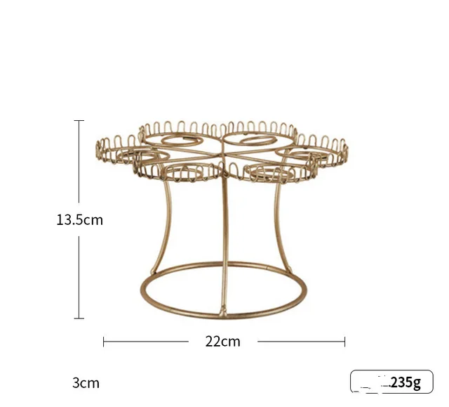 European Style Dessert Table Decoration Supermarket Window Display Rack Crispy Cone Ice Cream Shelf Round Cake Tube Bracket Retro Golden - Shop at LoveMi